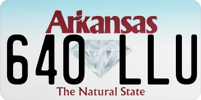 AR license plate 640LLU