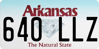 AR license plate 640LLZ
