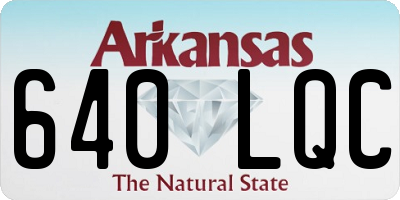 AR license plate 640LQC