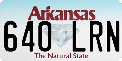 AR license plate 640LRN
