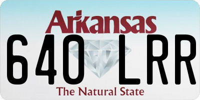 AR license plate 640LRR