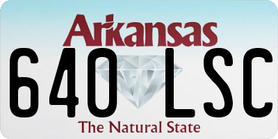 AR license plate 640LSC