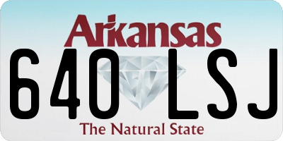 AR license plate 640LSJ