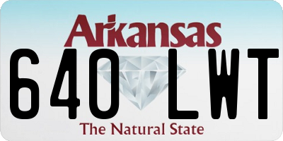AR license plate 640LWT