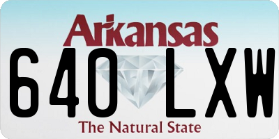AR license plate 640LXW