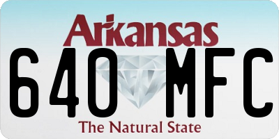 AR license plate 640MFC