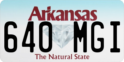 AR license plate 640MGI