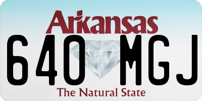 AR license plate 640MGJ