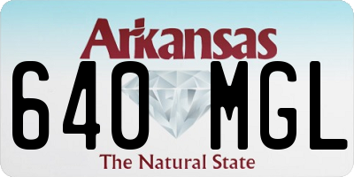 AR license plate 640MGL