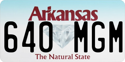 AR license plate 640MGM
