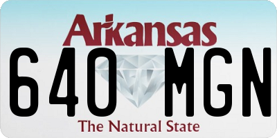 AR license plate 640MGN