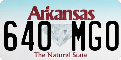 AR license plate 640MGO