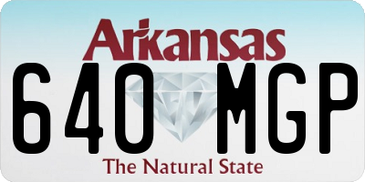 AR license plate 640MGP