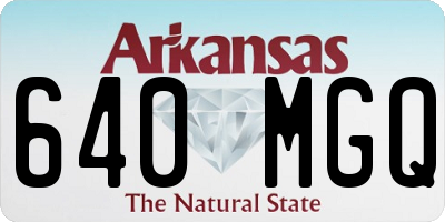 AR license plate 640MGQ