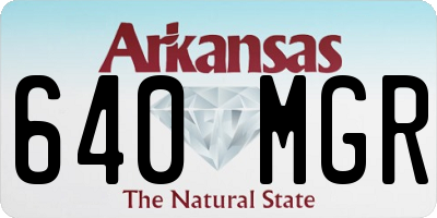 AR license plate 640MGR