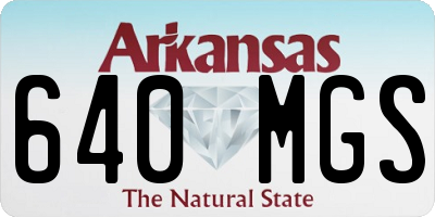 AR license plate 640MGS