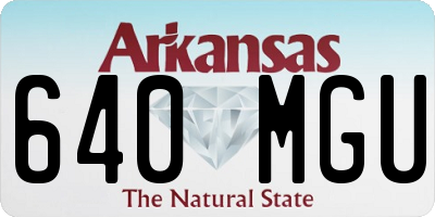 AR license plate 640MGU