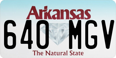 AR license plate 640MGV