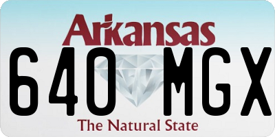 AR license plate 640MGX