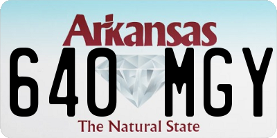 AR license plate 640MGY