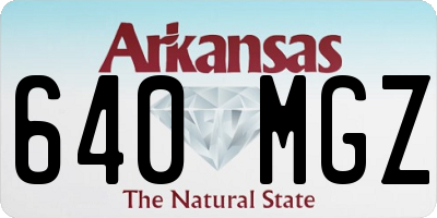 AR license plate 640MGZ