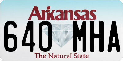 AR license plate 640MHA