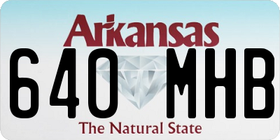 AR license plate 640MHB