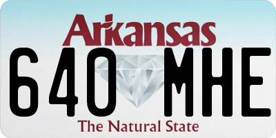 AR license plate 640MHE