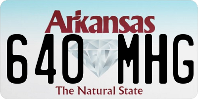 AR license plate 640MHG