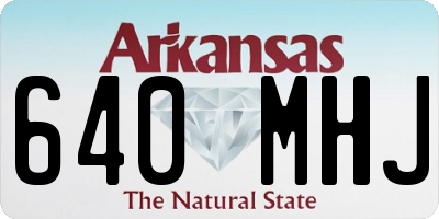 AR license plate 640MHJ