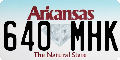 AR license plate 640MHK