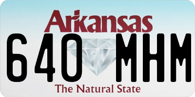 AR license plate 640MHM