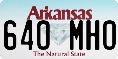 AR license plate 640MHO