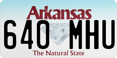 AR license plate 640MHU