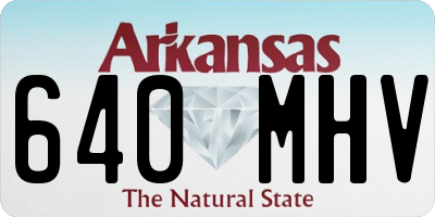 AR license plate 640MHV