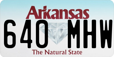 AR license plate 640MHW