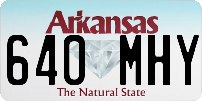 AR license plate 640MHY