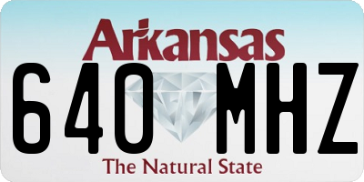AR license plate 640MHZ