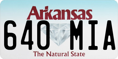 AR license plate 640MIA