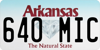 AR license plate 640MIC