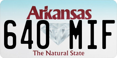 AR license plate 640MIF