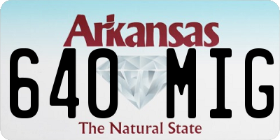 AR license plate 640MIG