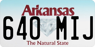 AR license plate 640MIJ