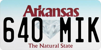 AR license plate 640MIK