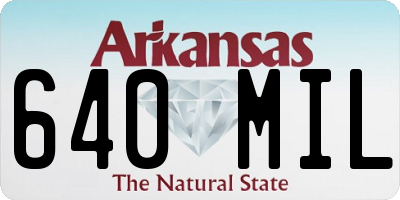 AR license plate 640MIL