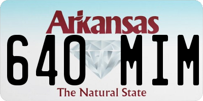 AR license plate 640MIM