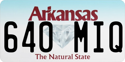 AR license plate 640MIQ