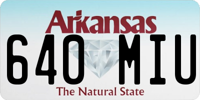 AR license plate 640MIU