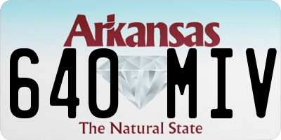 AR license plate 640MIV