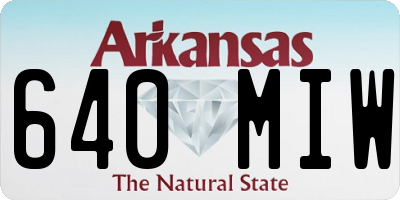 AR license plate 640MIW